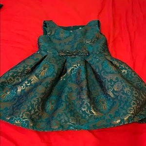 Green and gold dress